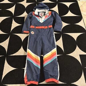 Tipsy Elves Navy and Rainbow Ski Jacket